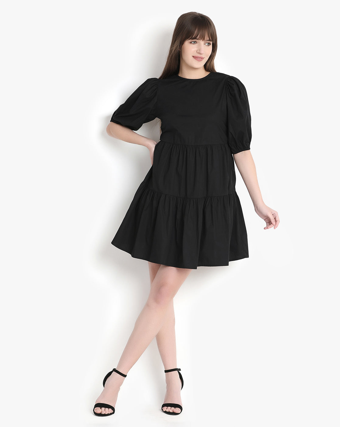Midnight Elegance Fit and Flare Dress