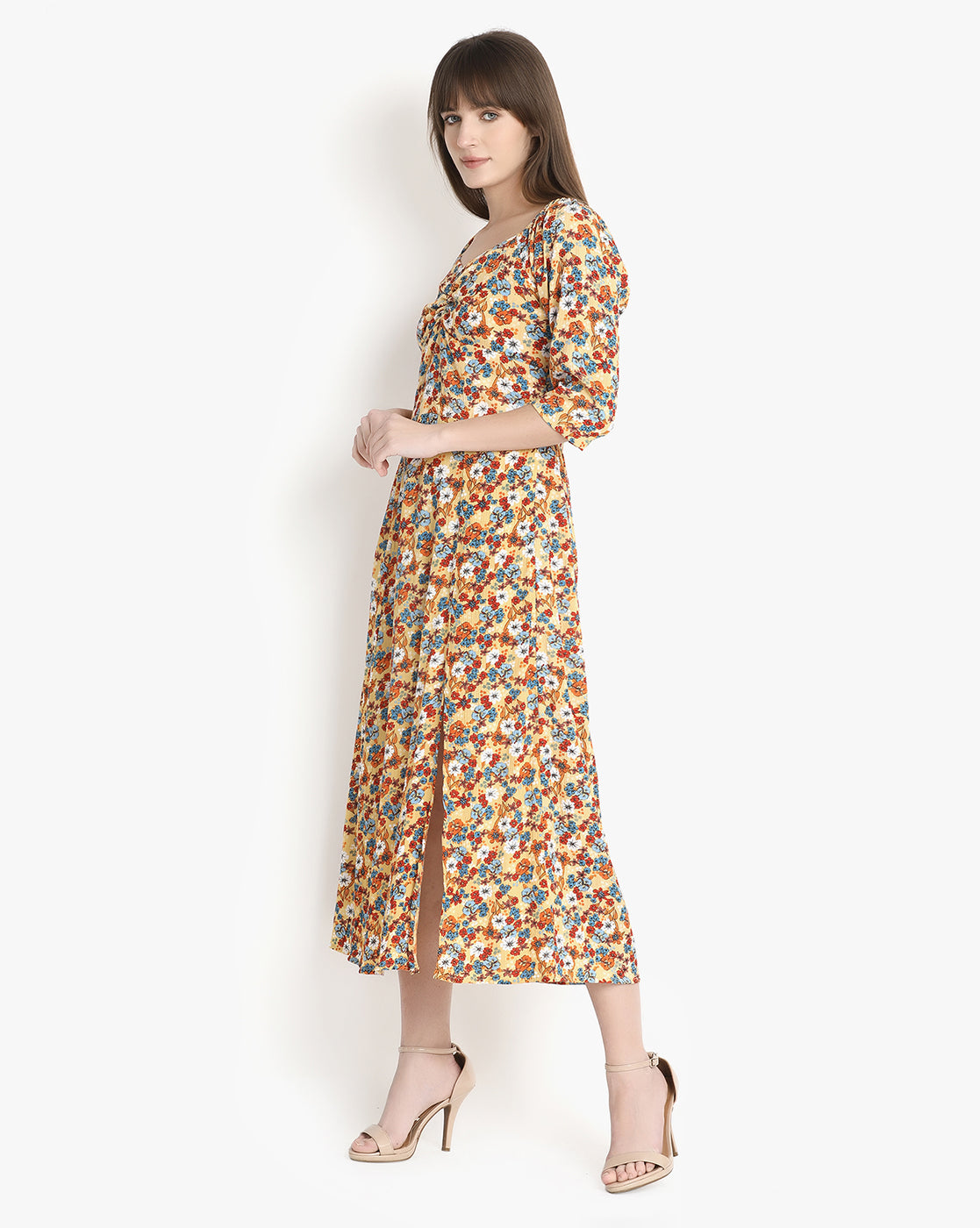 Sunflower Breeze Midi Dress