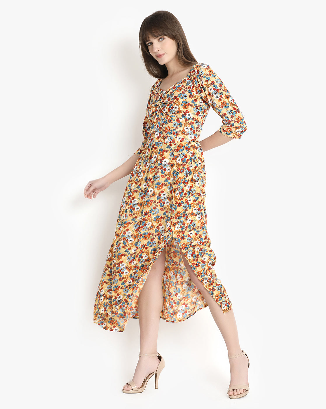 Sunflower Breeze Midi Dress