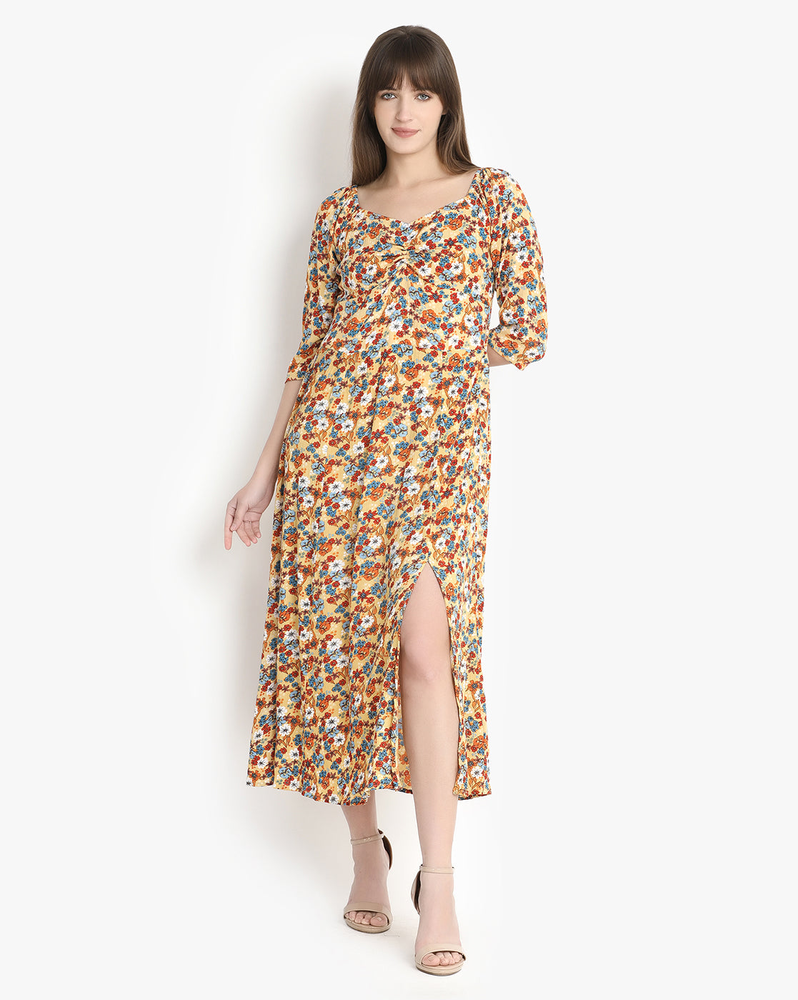 Sunflower Breeze Midi Dress