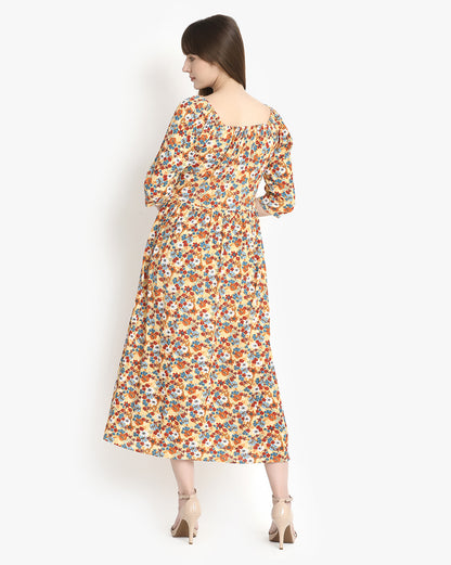 Sunflower Breeze Midi Dress