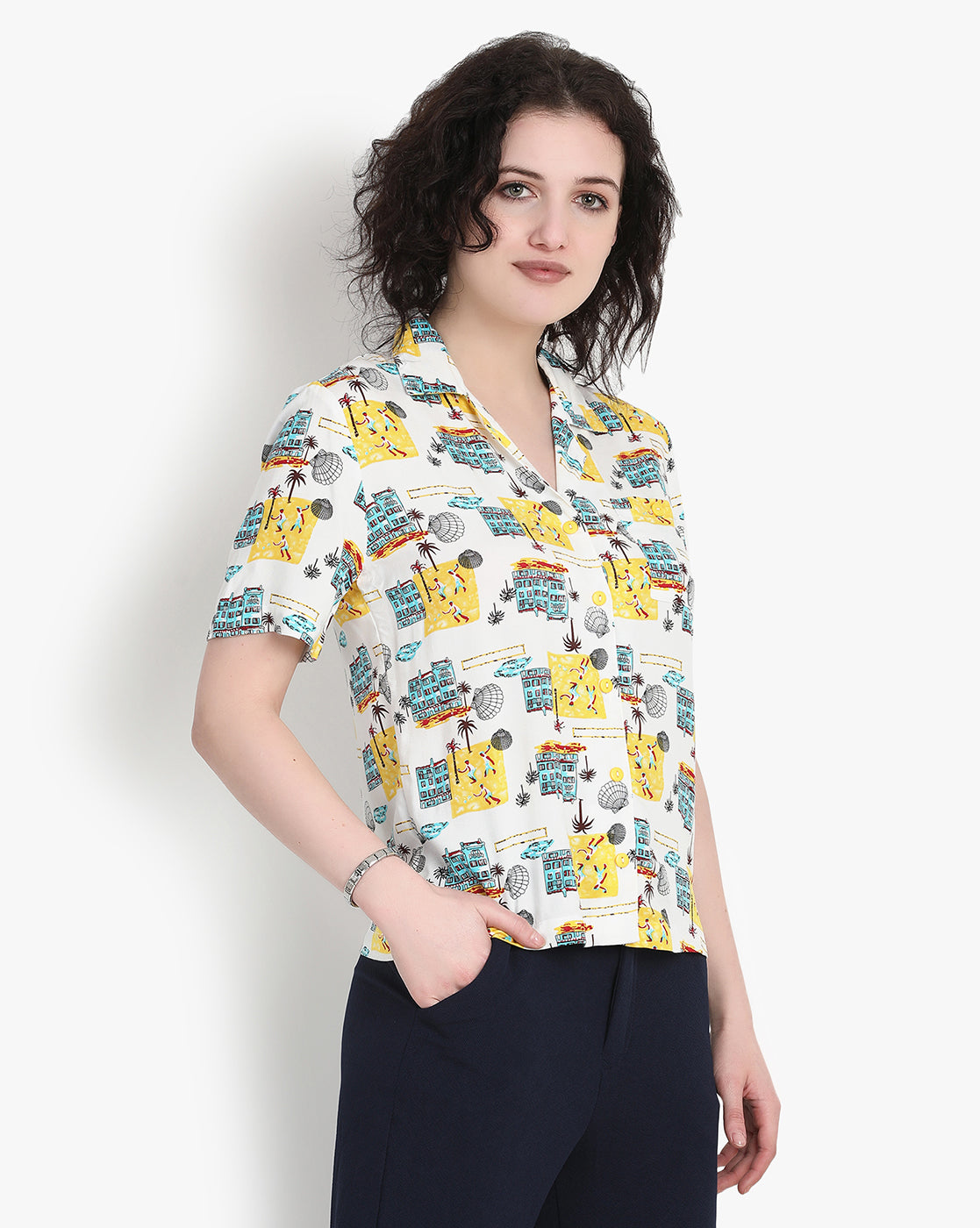 Seaside Serenity Crop Shirt