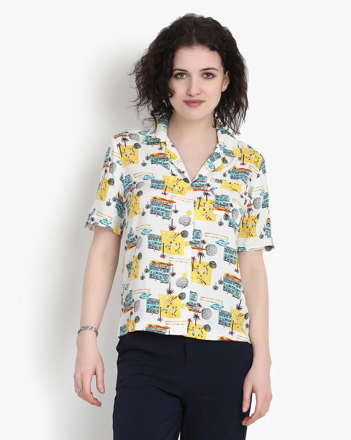 Seaside Serenity Crop Shirt