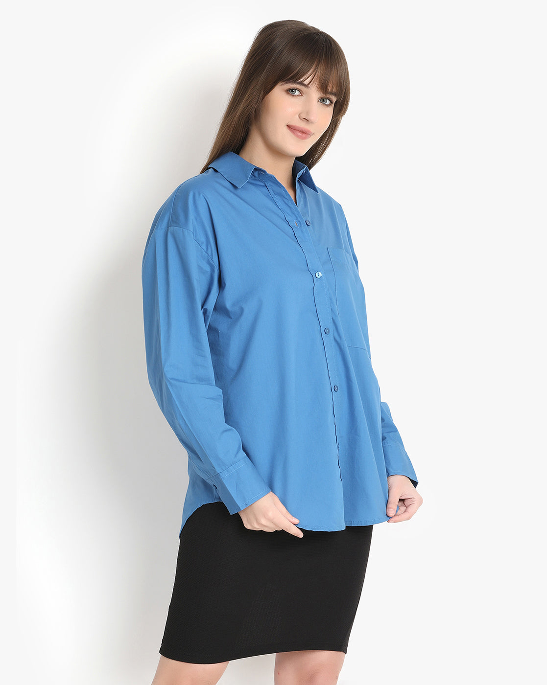 Cerulean Comfort Button-Down Shirt