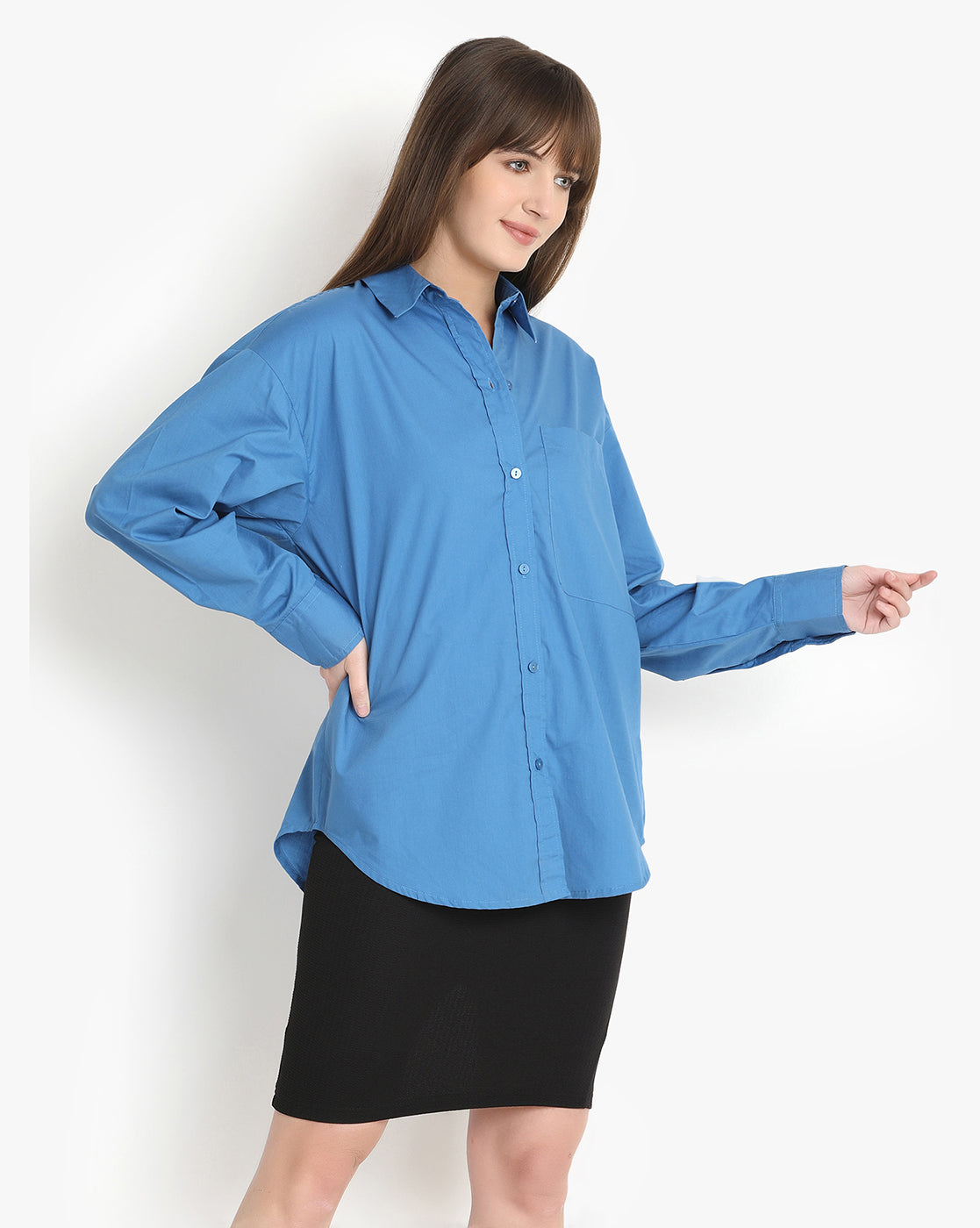 Cerulean Comfort Button-Down Shirt