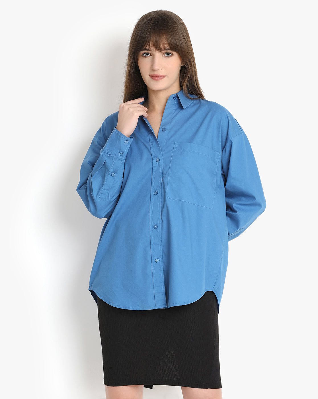 Cerulean Comfort Button-Down Shirt