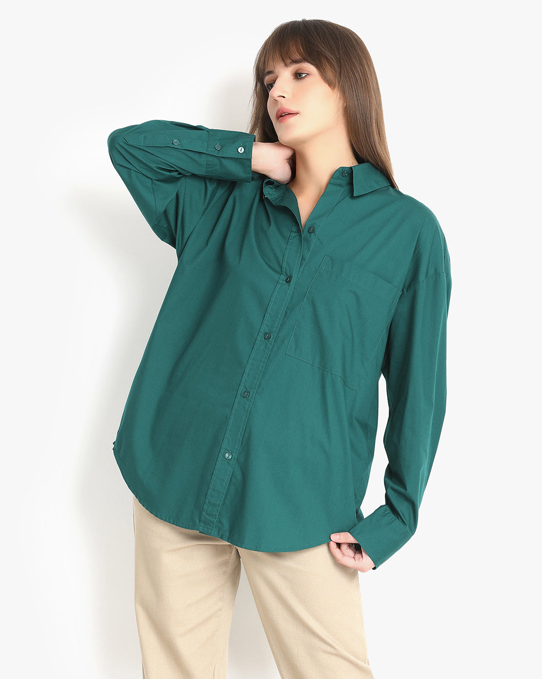 Verdant Comfort Button-Down Shirt