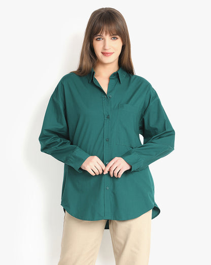 Verdant Comfort Button-Down Shirt