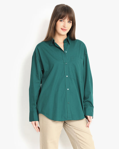 Verdant Comfort Button-Down Shirt