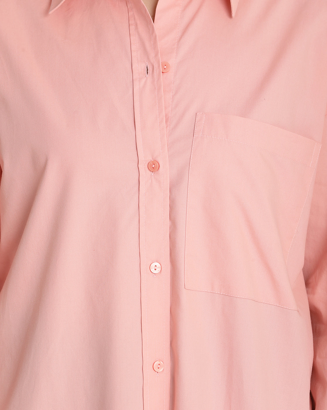 Coral Breeze Button-Down Shirt