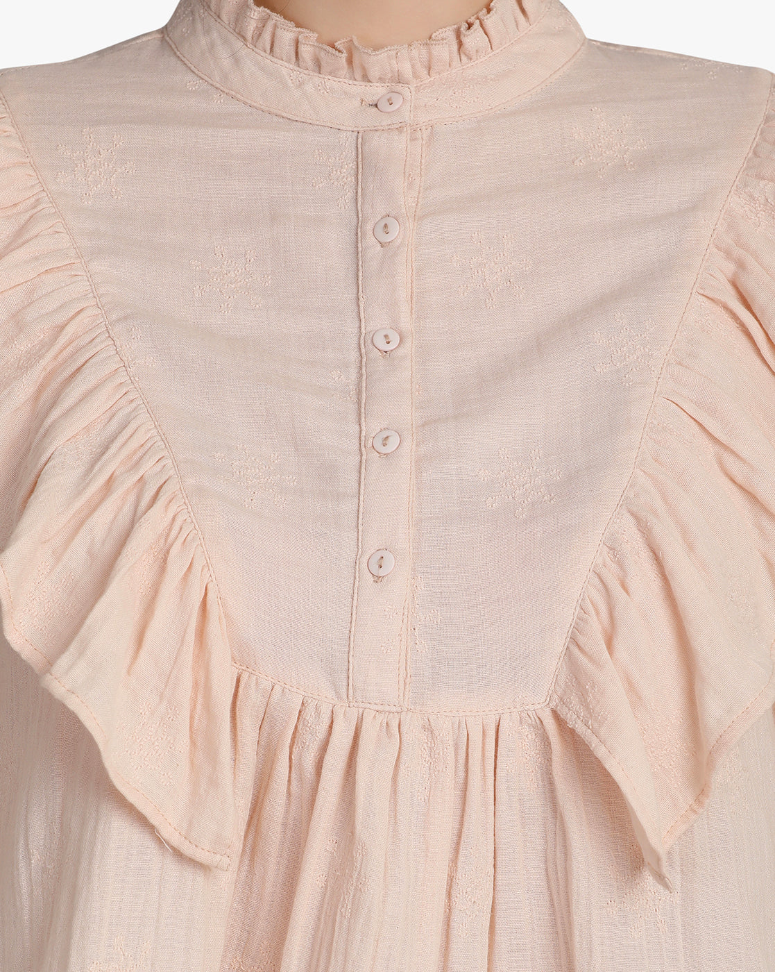 Ivory Elegance Frill Top